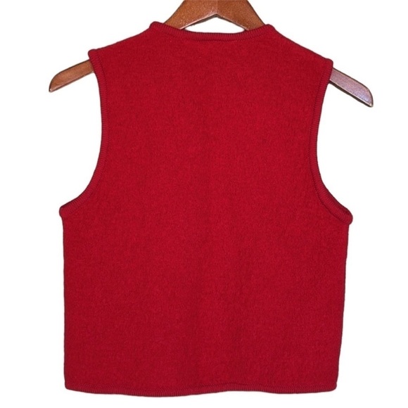 Geoffrey Beene Sport Vintage Front Zip V Neckline Wood‎ Vest With Pockets - Picture 5 of 9